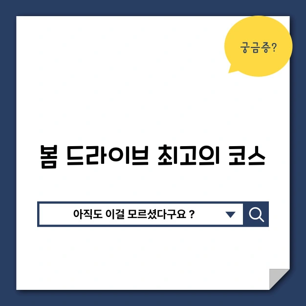 드라이브 코스 추천