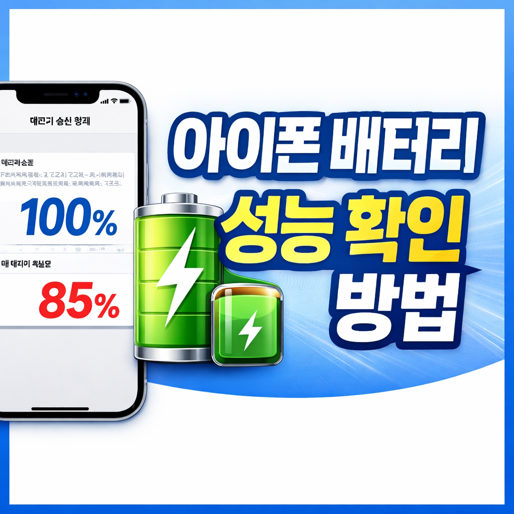 아이폰 배터리 성능 확인 방법