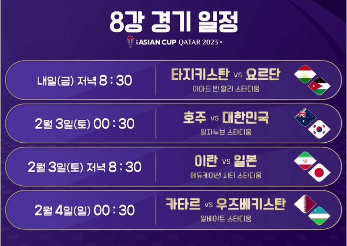 아시안컵 대진표