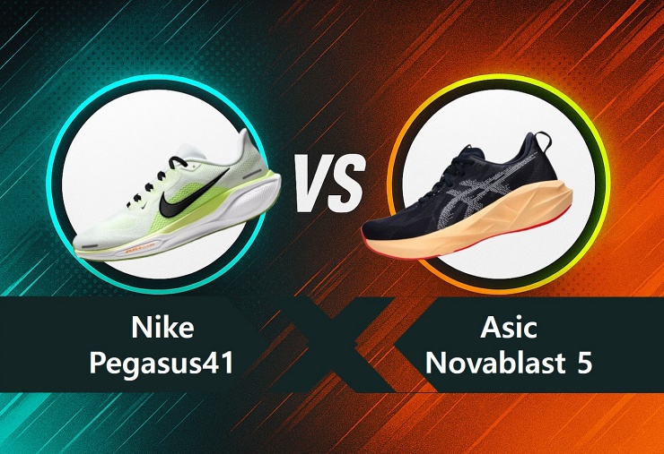 나이키 페가수스 41 vs 아식스 노바블라스트 5 비교