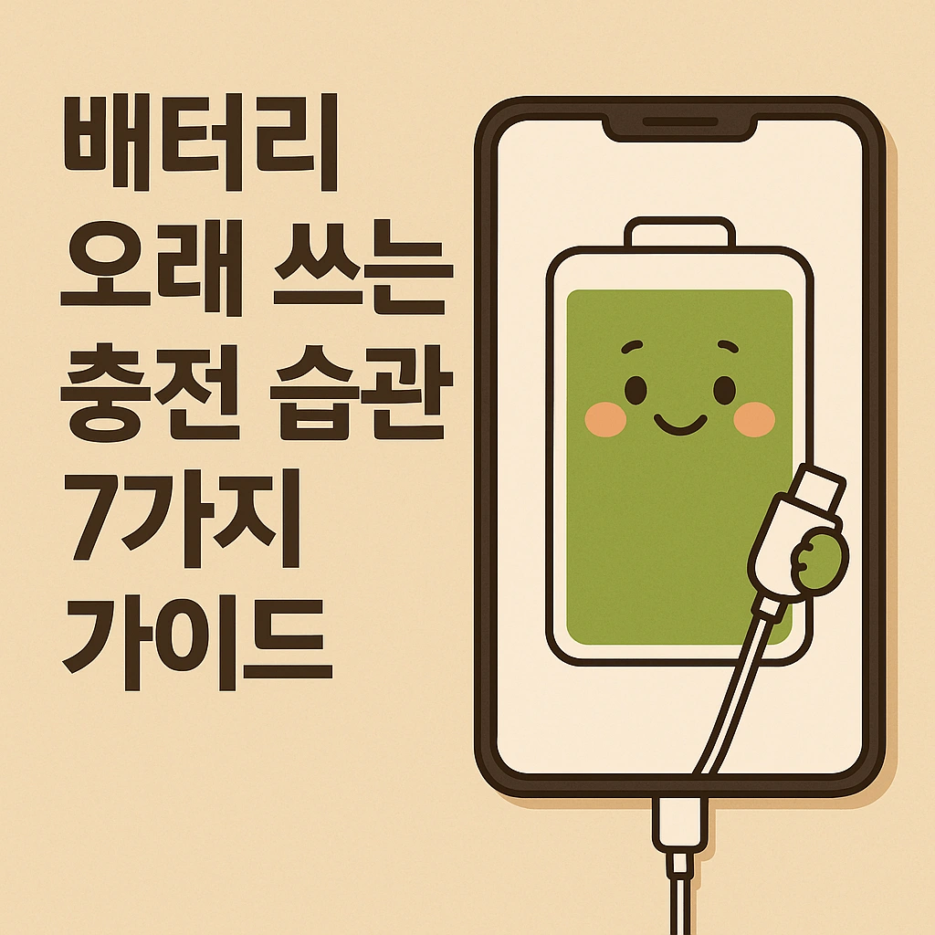 배터리 오래 쓰는 충전 습관 7가지 가이드