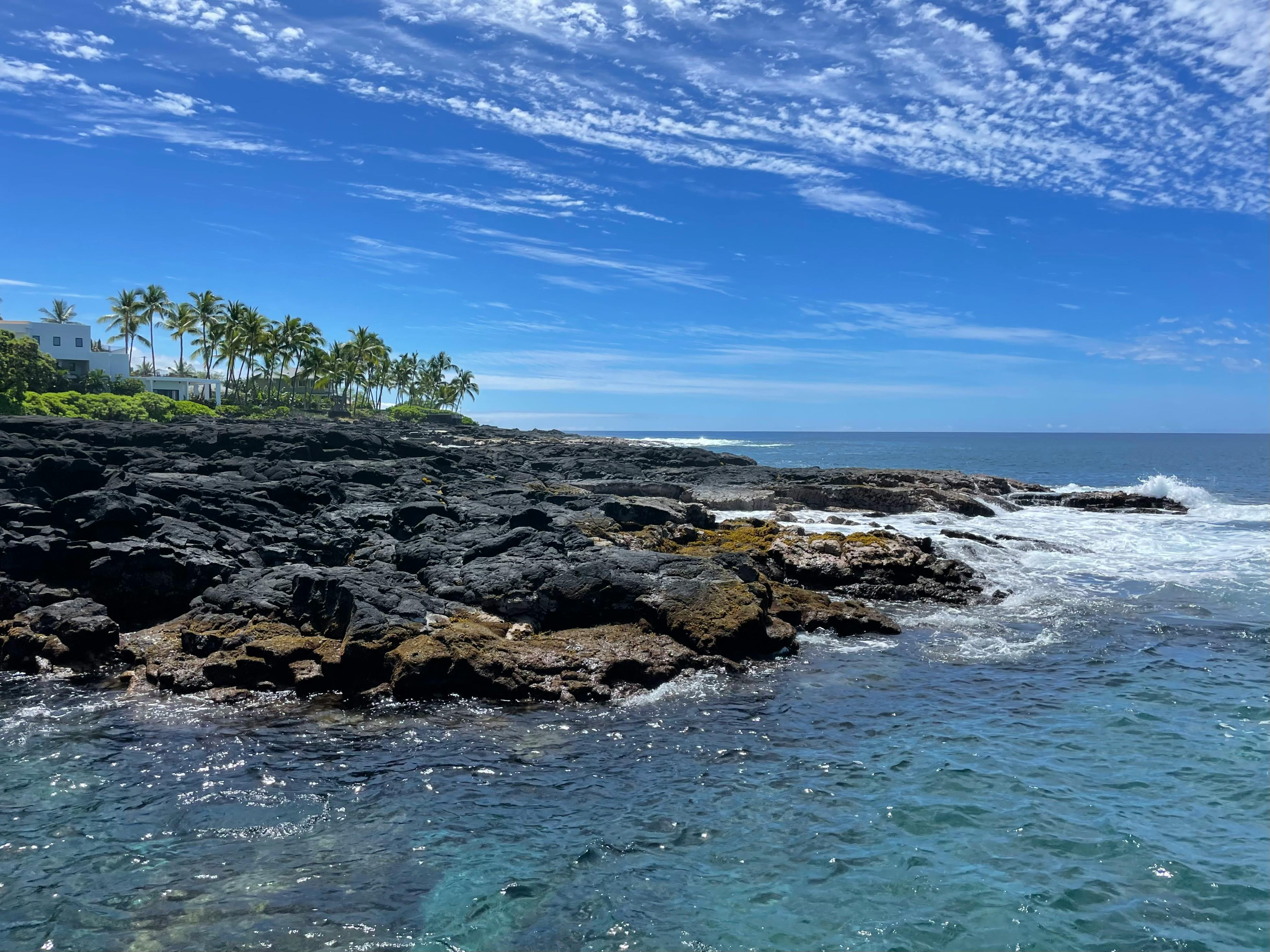 아름다운 제주 바닷가 변의 레스토랑 모습