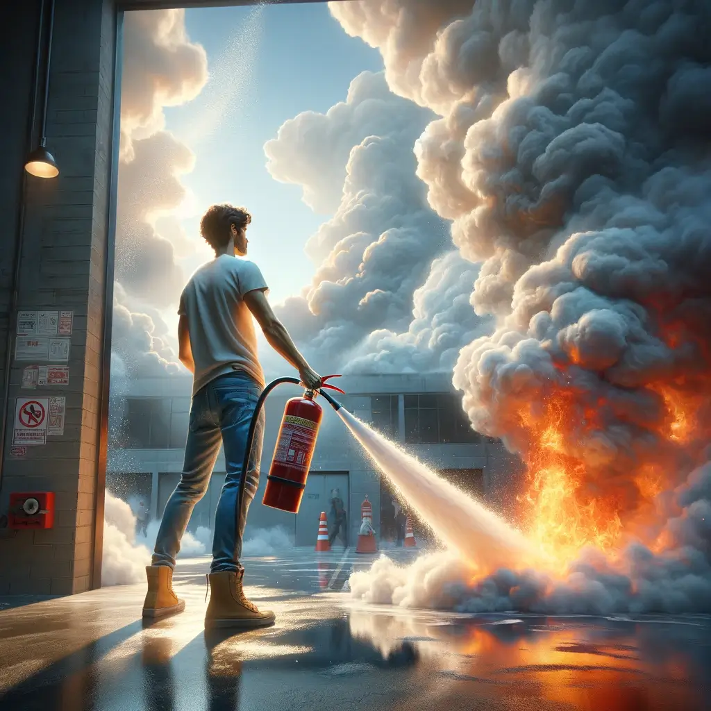 소화기로 불 끄는 꿈 해몽