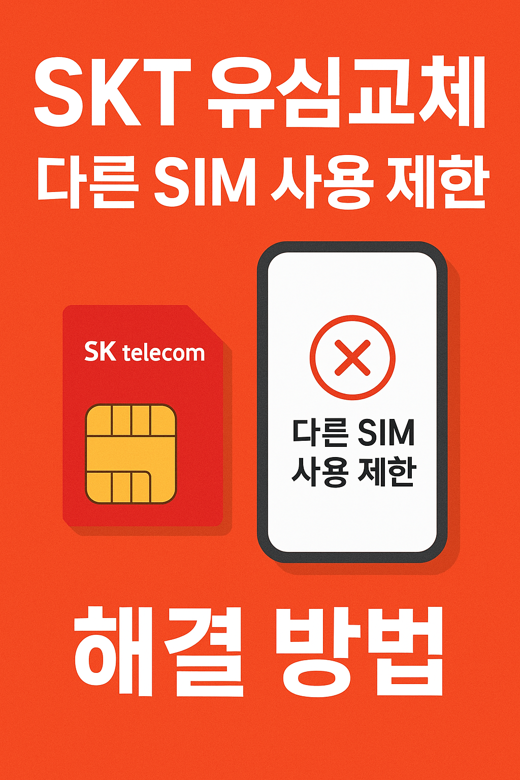 skt유심교체-다른sim사용제한-해결방법