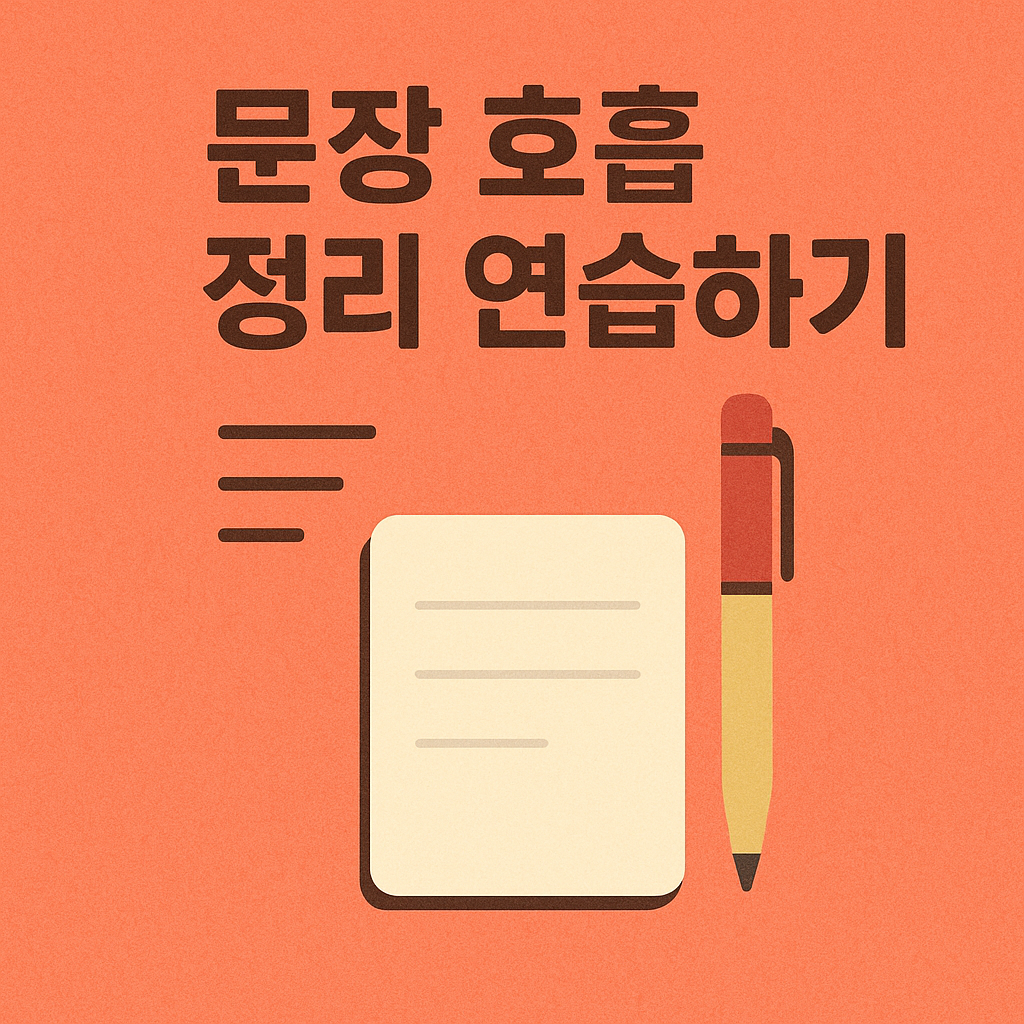 문장 호흡 정리 연습하기
