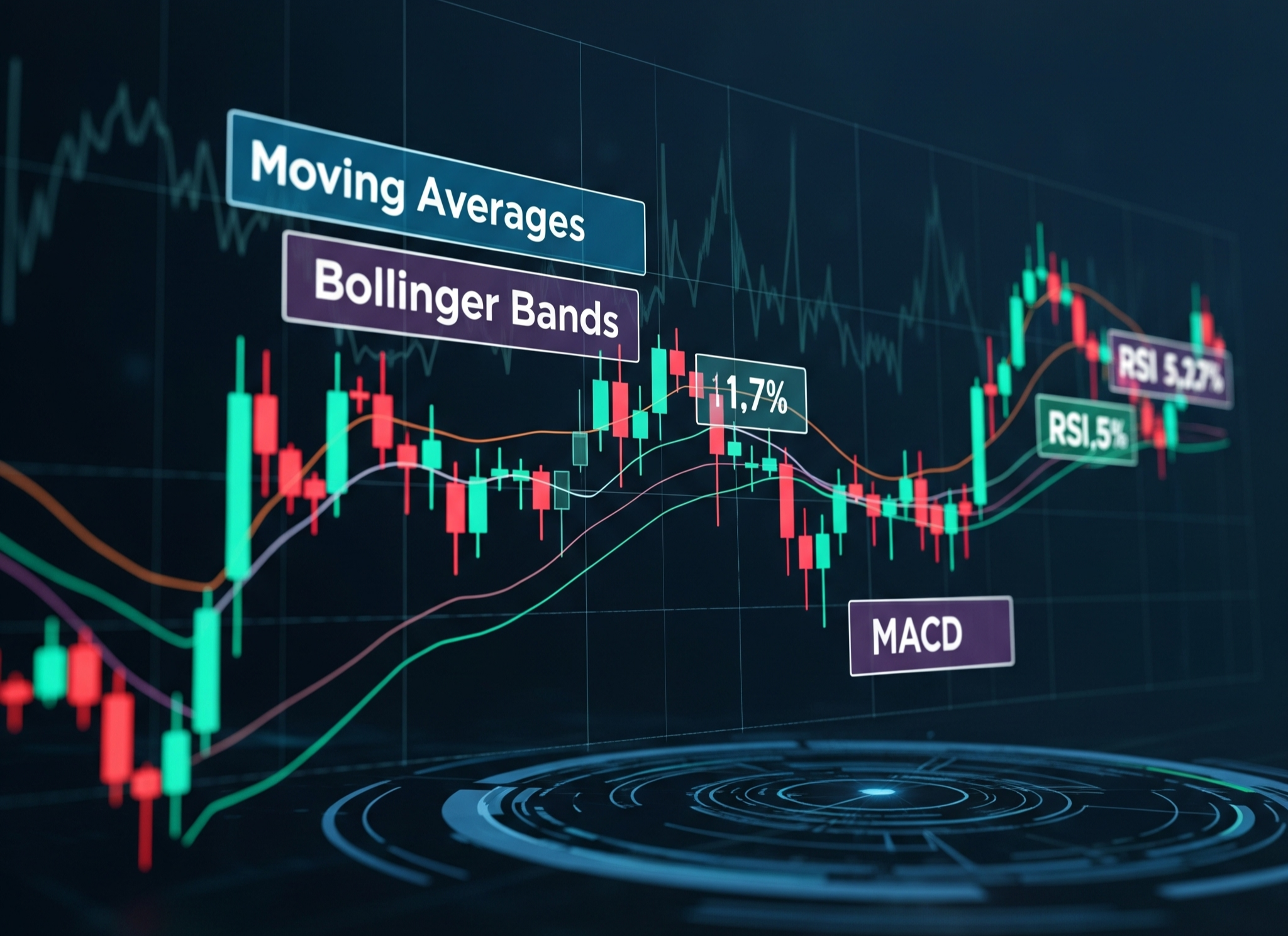 기술적 분석을 차트로 표현한 이미지
