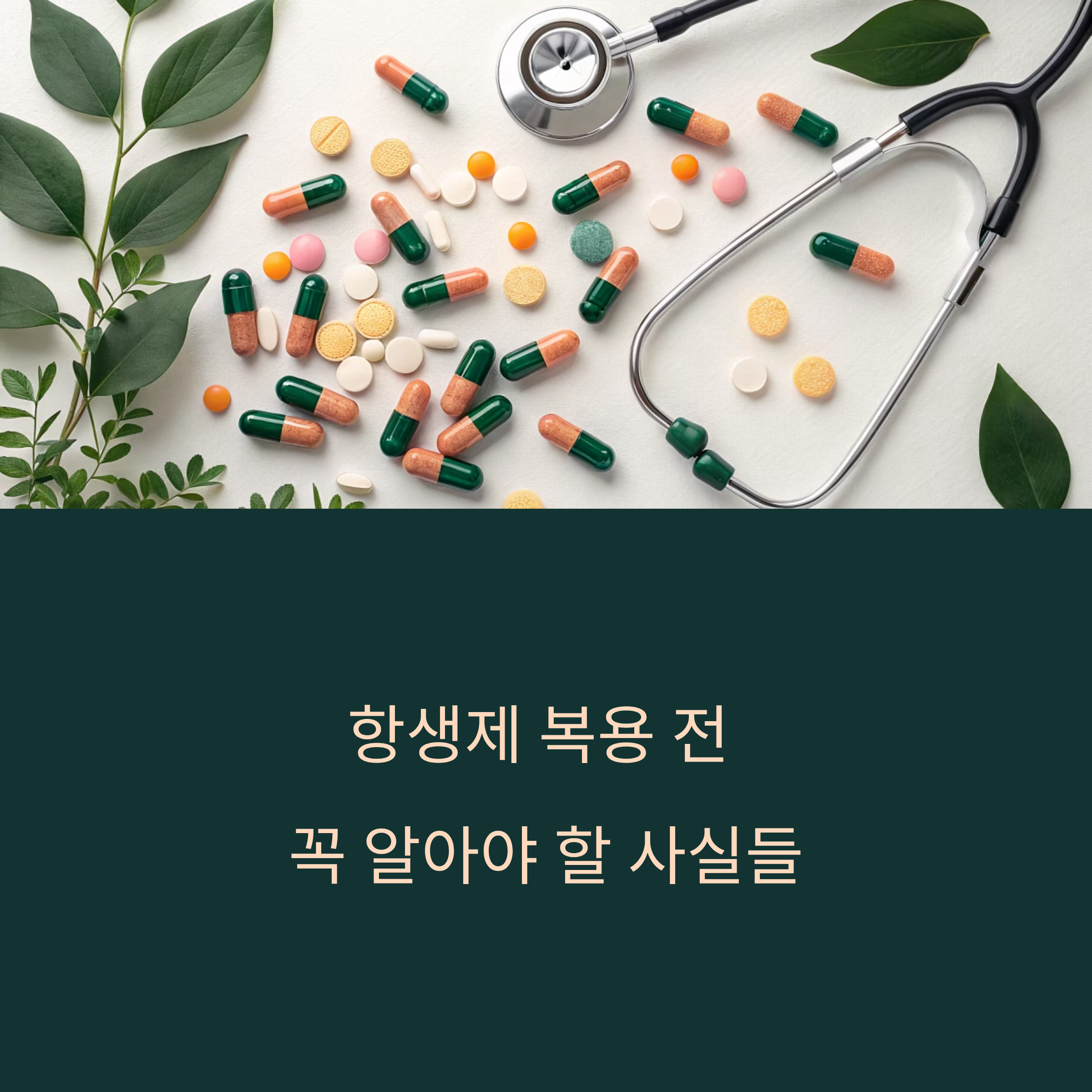 항생제 복용 전 꼭 알아야 할 사실들