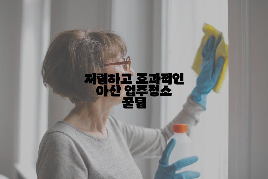 저렴하고 효과적인 아산 입주청소 꿀팁