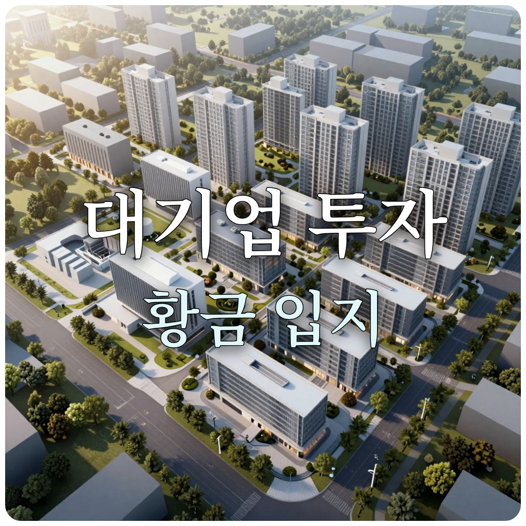 첨단 산업단지와 어우러진 현대적인 아파트 단지 전경