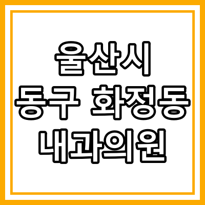 울산 동구 화정동 내과 전문의 진료 하는 내과의원 "완전정리"