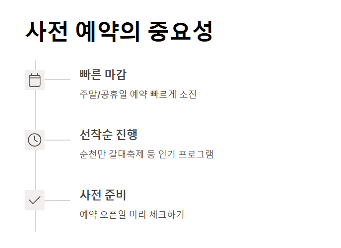 체험장 예약 팁 & 꿀팁 모음