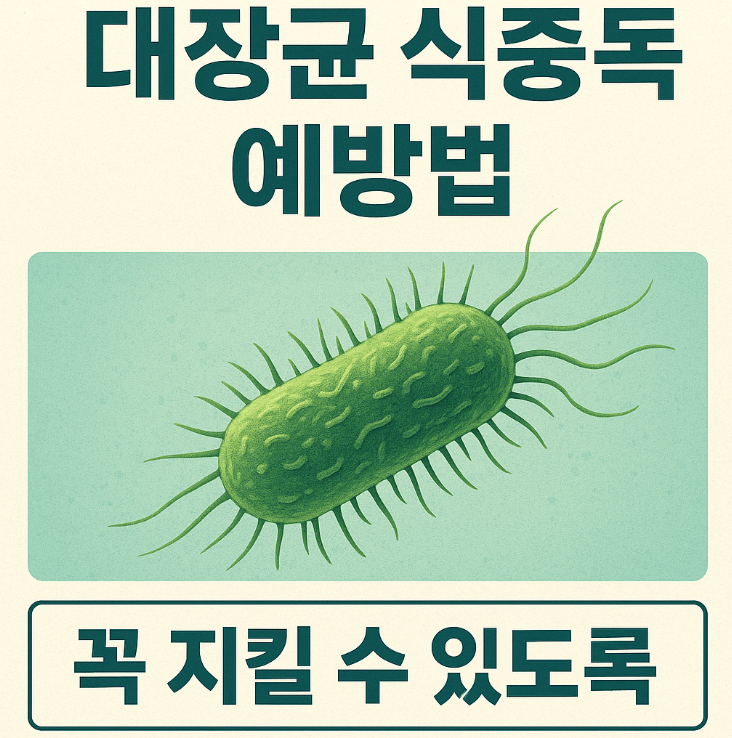 대장균식중독 예방법