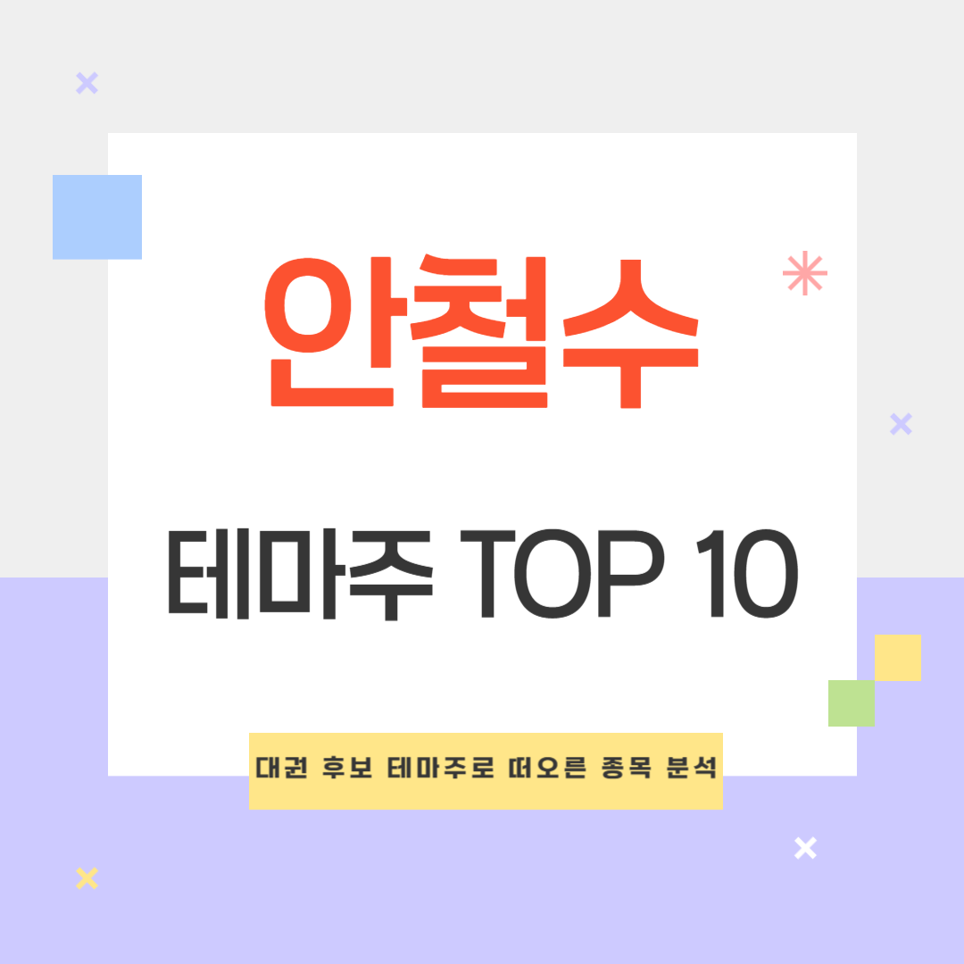 안철수 테마주 TOP 10