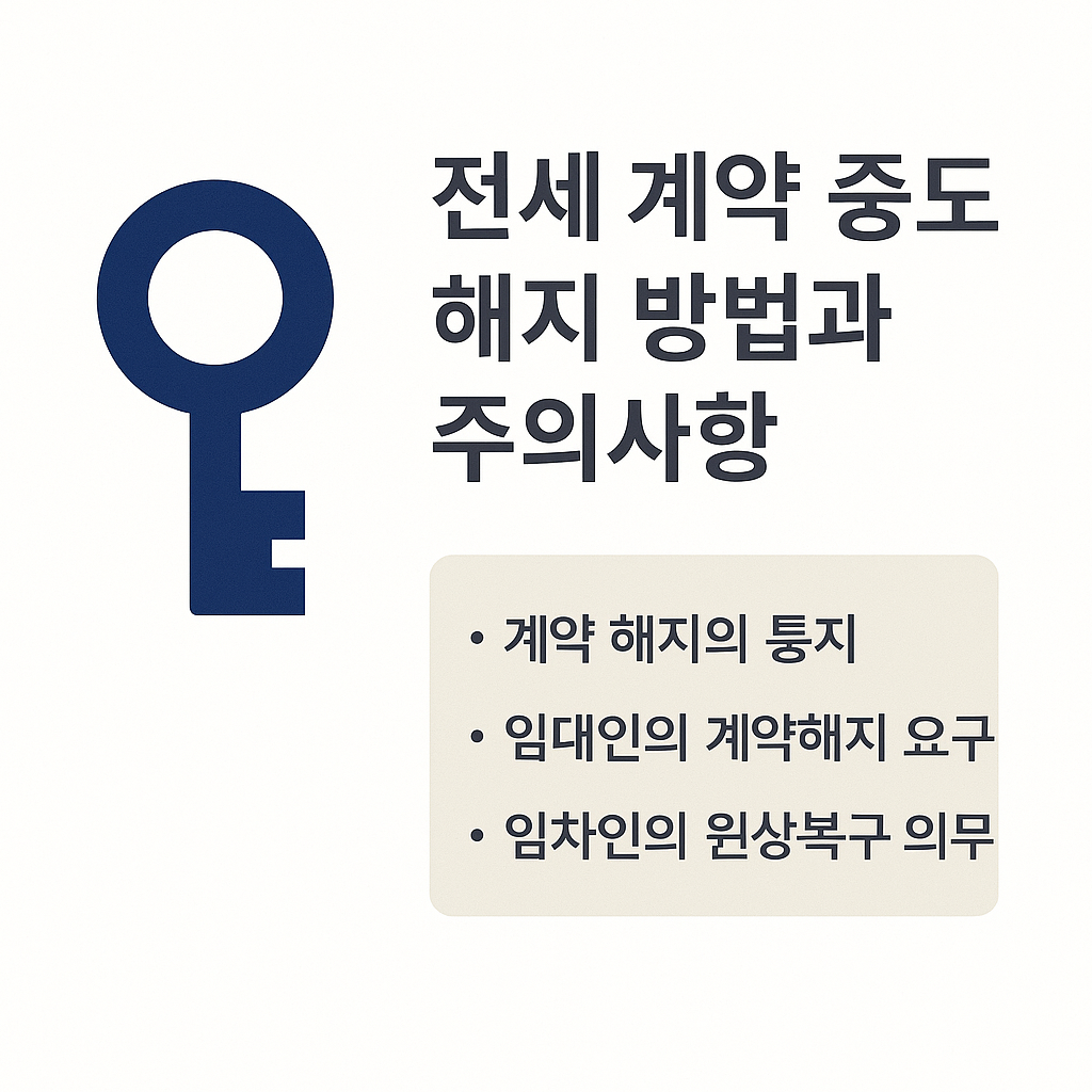 전세 계약 중도 해지 방법과 주의사항 🏡