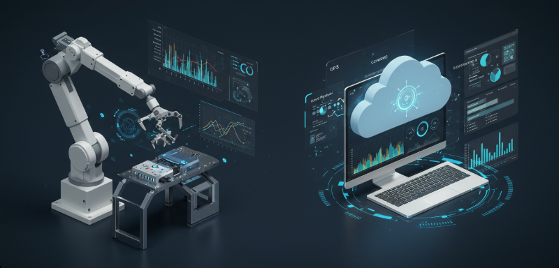 CPS와 AI 자동화 시스템의 차이 (제어 vs 예측 중심 구조 비교)