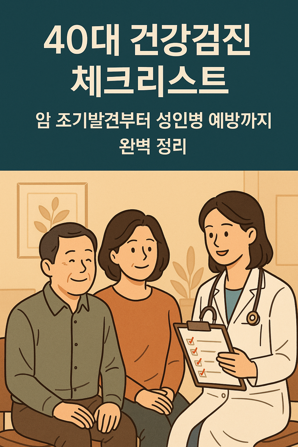 40대 건강검진 체크리스트, 암조기발견부터 성인병 예방까지 완벽 정리 썸네일 이미지