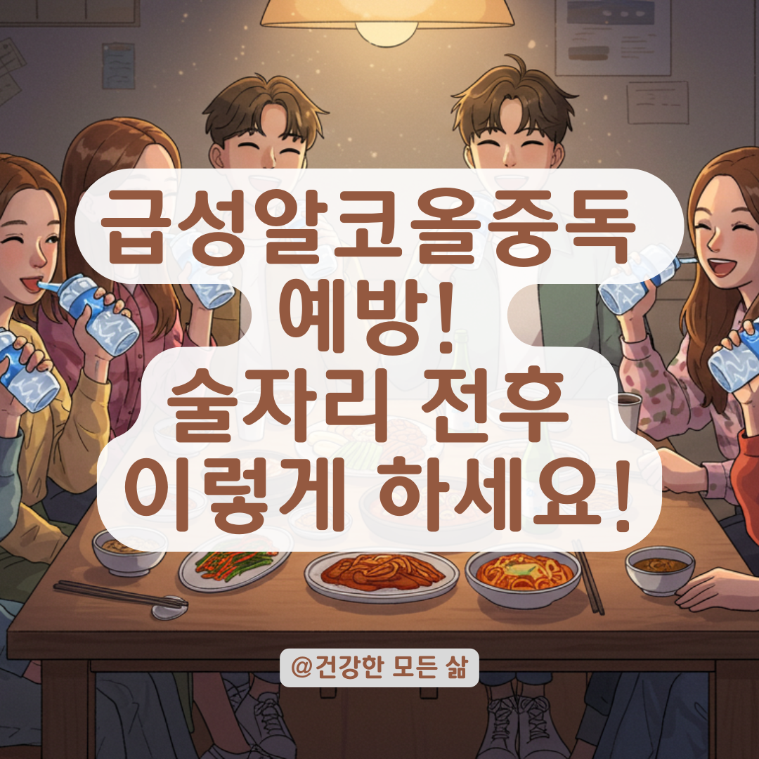 술자리 전후 이 방법만 지키면, 급성알코올중독 위험 줄일 수 있습니다