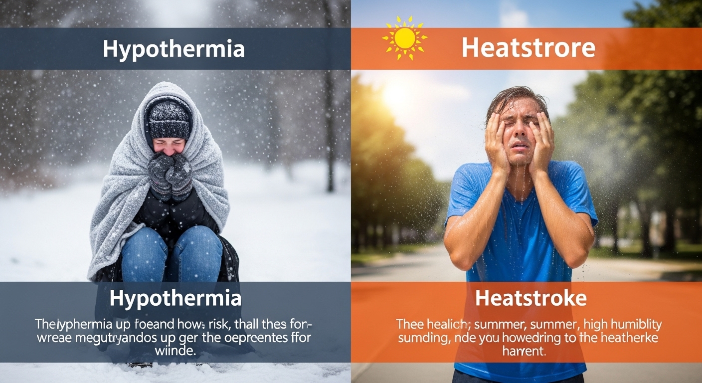 겨울은 저체온증, 여름은 열사병