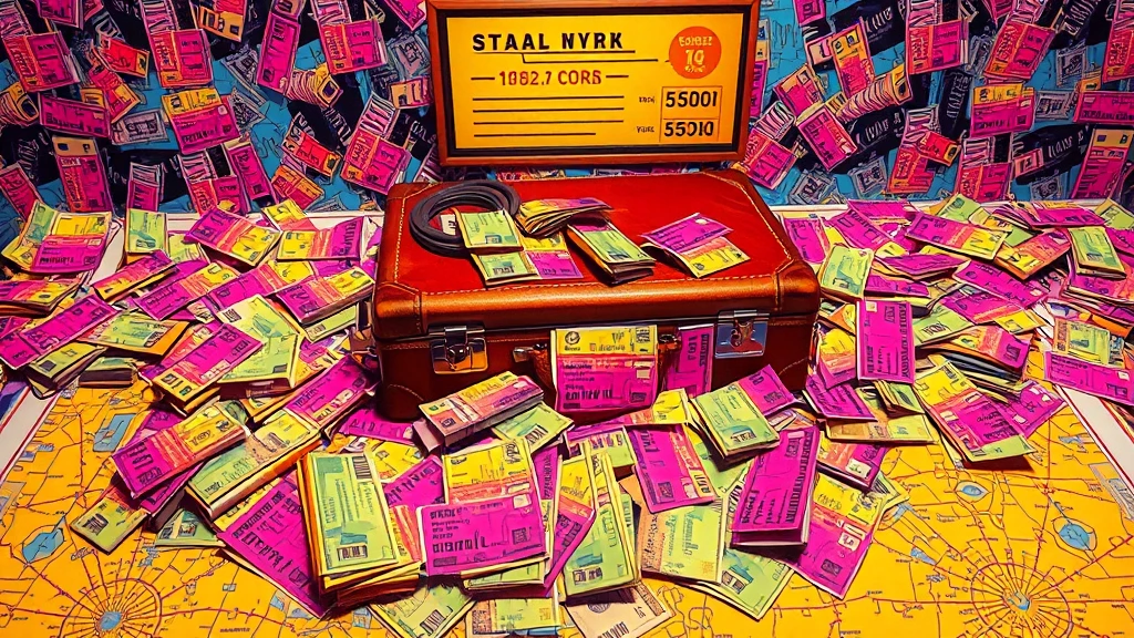 여행 가방과 할인권이 많이 있는 모습