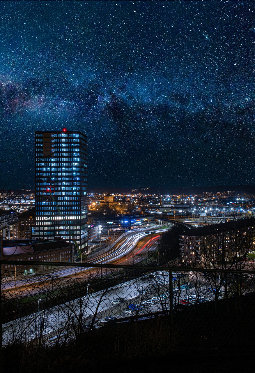 도시야경 별자리 관측 밤하늘 관련 사진