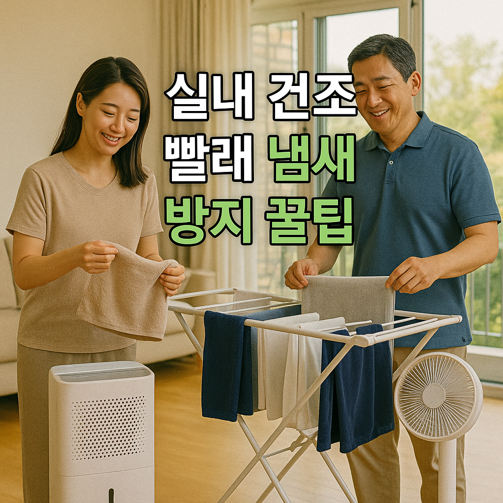 실내 건조 빨래냄새 방지 요령 실천