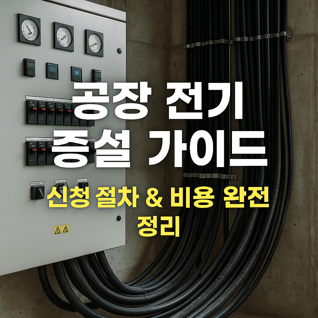 공장용 전기 증설