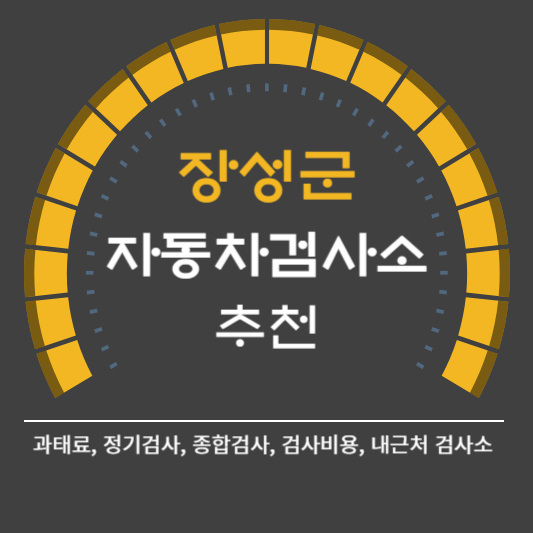 장성군 자동차 검사소 예약 BEST5 ❘ 검사비용 영업시간 토요일 준비물 총정리