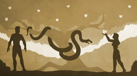 아담과-이브-에덴동산의-뱀-이미지