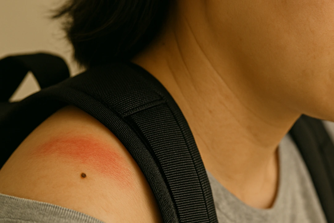 마찰로 인해 생긴 점