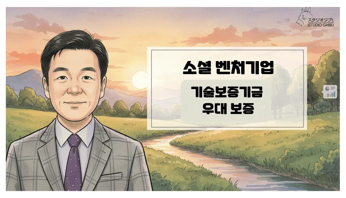 기술보증기금 소셜벤처기업 판별 및 우대보증 안내 아바타 일러스트