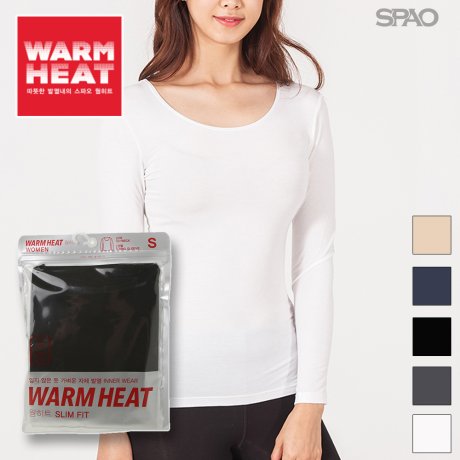 스파오 여성 U넥 웜히트