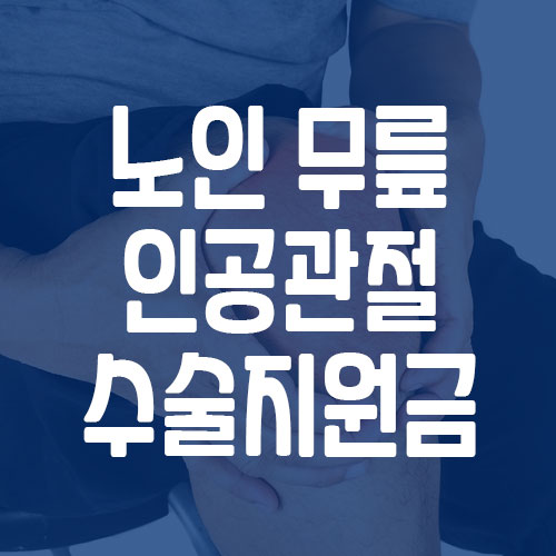 노인 무릎 인공관절 수술 지원금 신청 방법