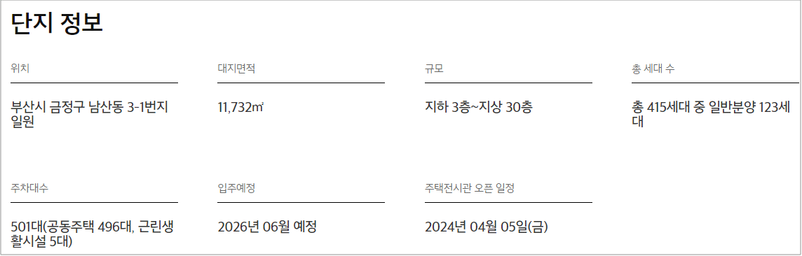 부산 이편한세상 금정 메종카운티