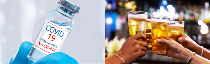 백신 맞고 음주 백신과 술 이미지