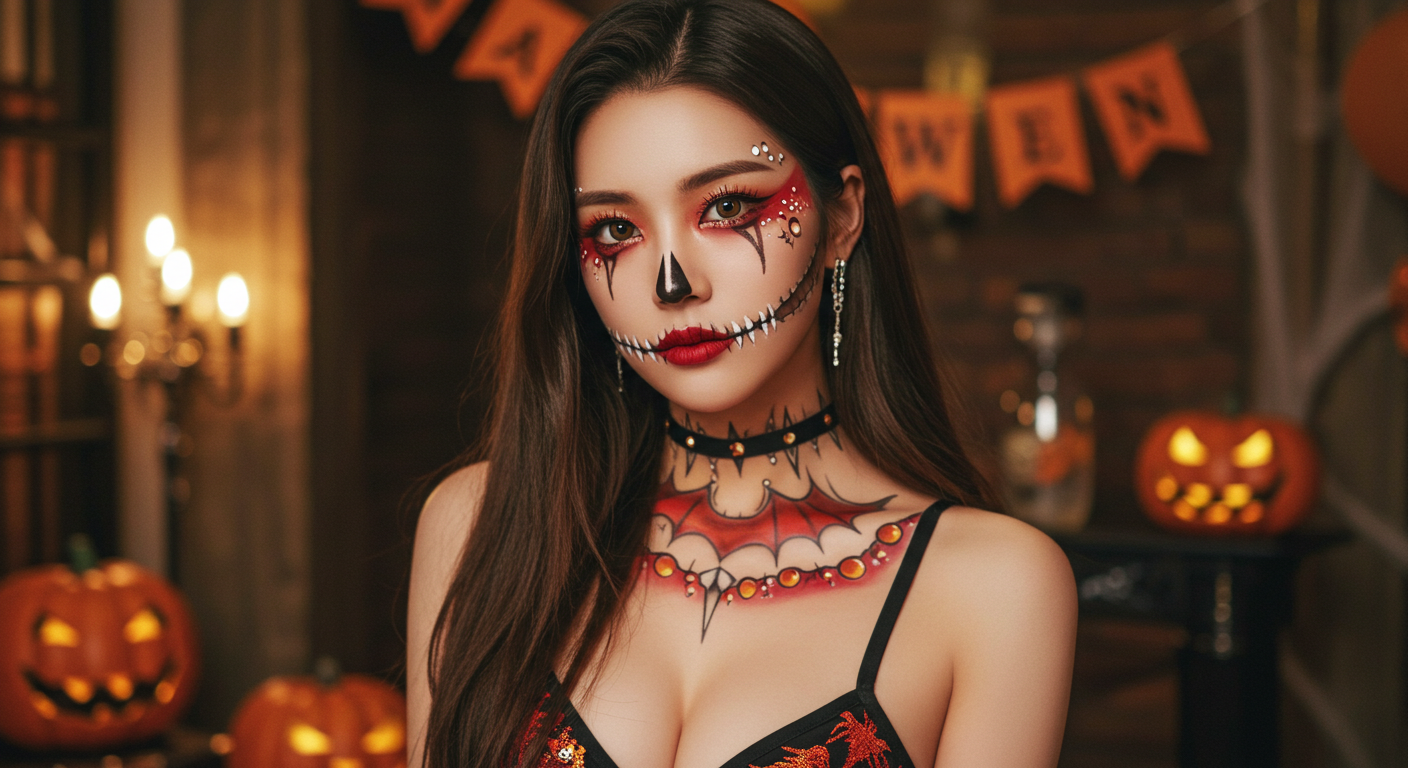 할로윈 코스프레를 한 미녀