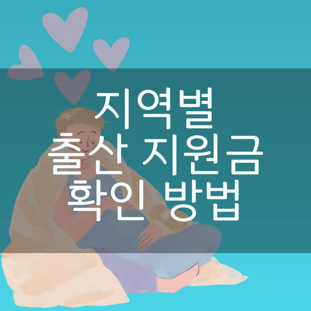 지역별 출산 지원금 확인 방법 사진