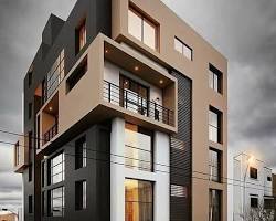 Modern apartment buildings