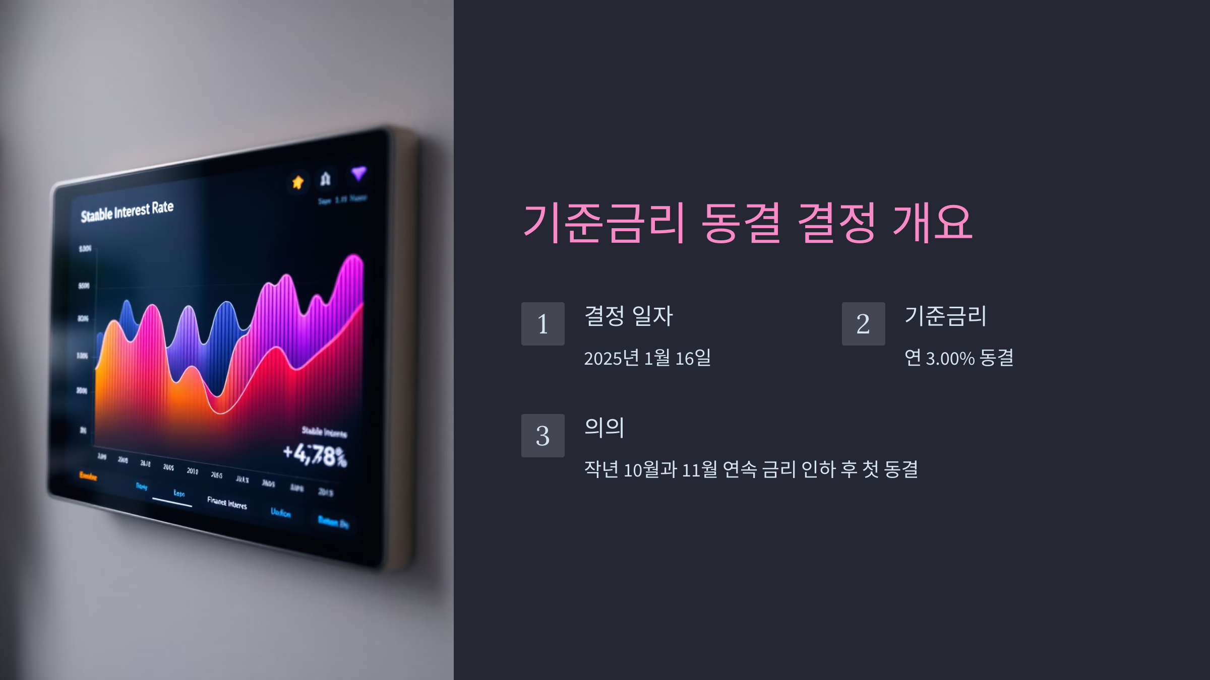기준금리 동결 결정 개요