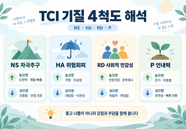 TCI 기질 및 성격 무료검사 해석방법