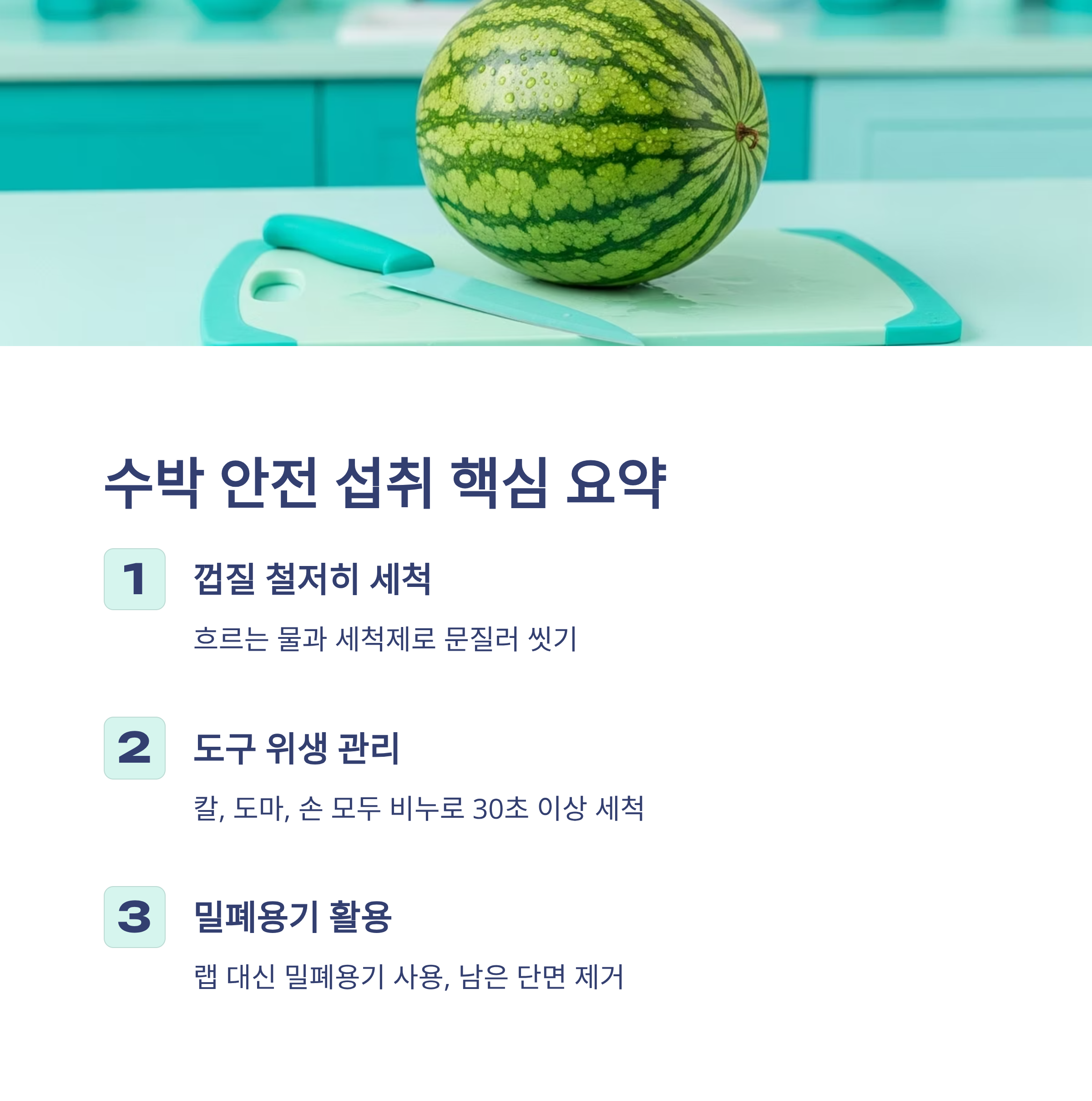 수박 안전 섭취 핵심 요약