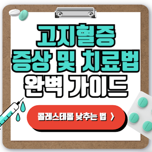 고지혈증 수치 증상 치료법