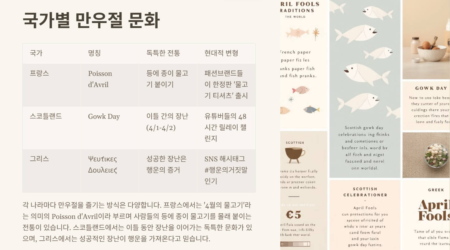 만우절 유래 기원 뜻