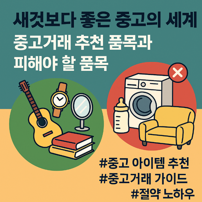 새것보다 좋은 중고의 세계 &ndash; 중고거래 추천 품목과 피해야 할 품목 (중고 아이템 추천, 중고거래 가이드, 절약 노하우)