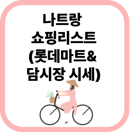 나트랑쇼핑리스트