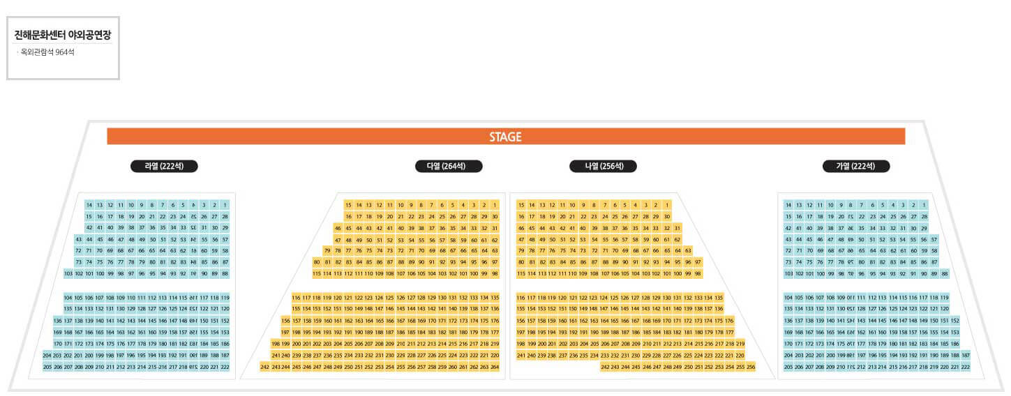 진해문화센터 야외 공연장 좌석 배치도