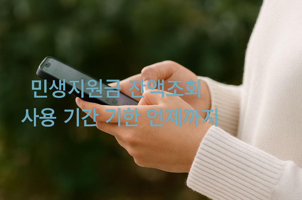 민생지원금 잔액조회 마감 임박! 사용기한 총정리