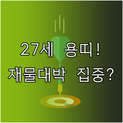 2026년 27세 용띠 운세 직장 학..