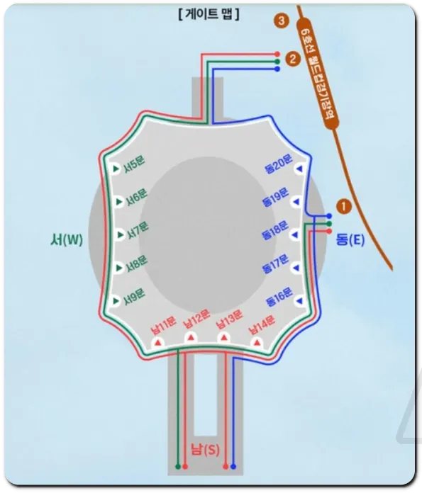 상암 월드컵 경기장 게이트맵