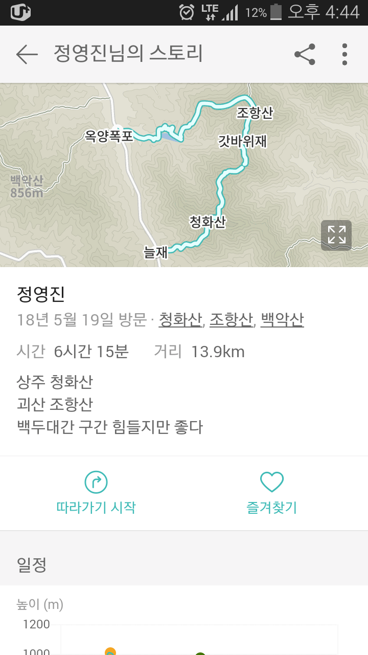 100대 명산 등산하기 마흔네번째 괴산 청화산 단아한 바위 능선과 깊은 숲이 어우러진 소백산맥의 숨은 명산