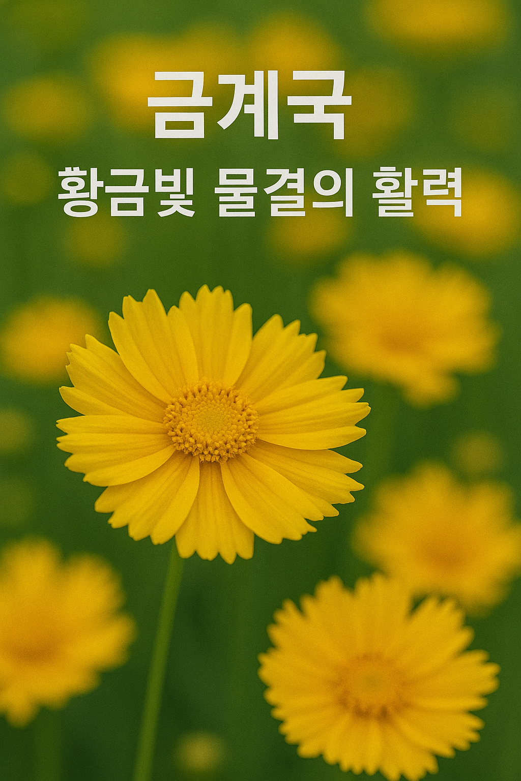 초여름 정원에 활짝 핀 샤스타데이지와 금계국의 매력